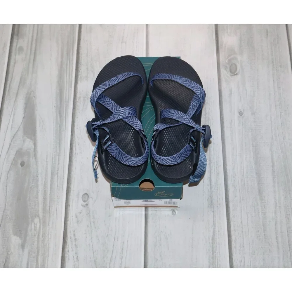 NEW Chaco Women's Z/Cloud 2 Adjustable Strap Cushioned Sandals Everely Navy Sz 8